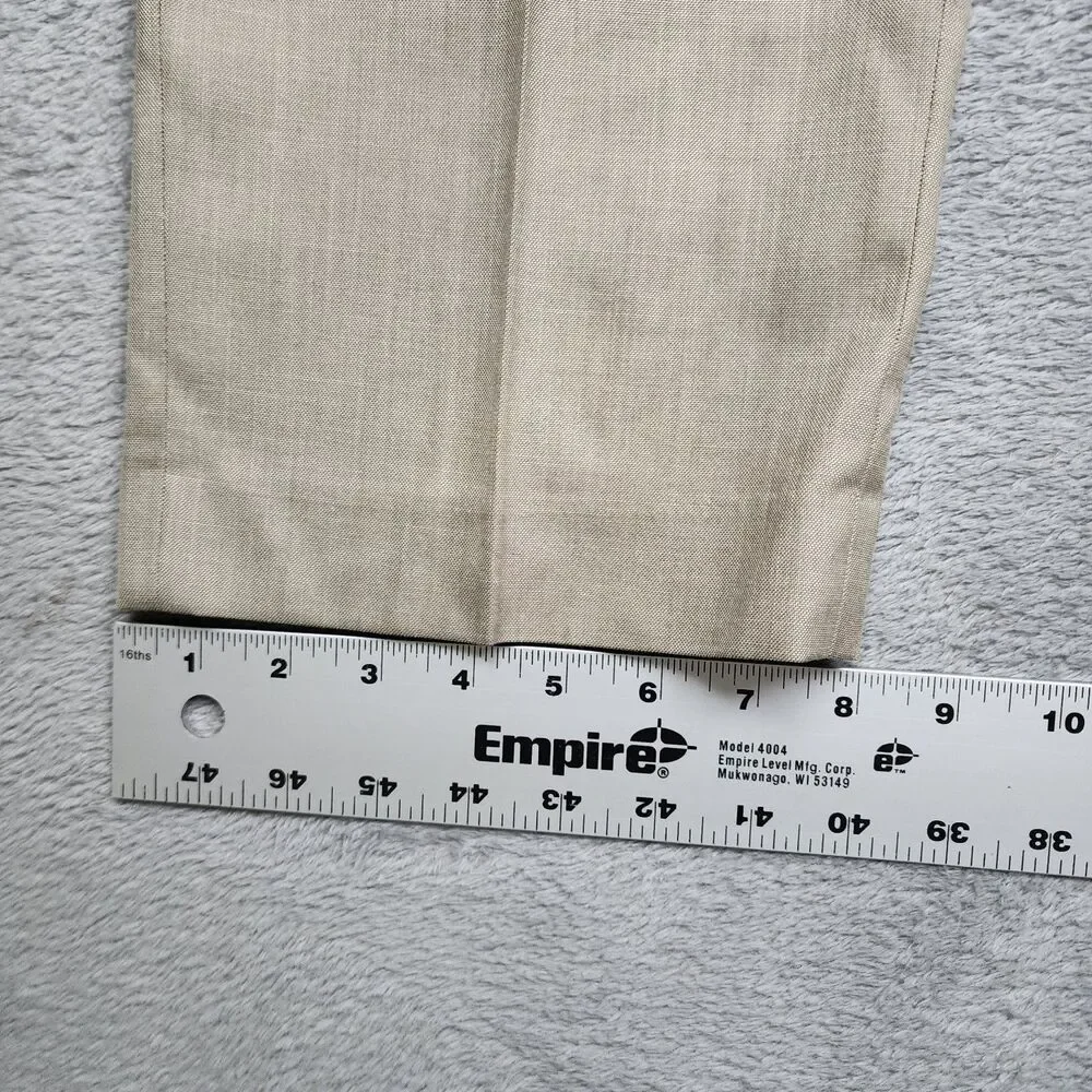 Lauren Ralph Lauren Mens 34x30 Beige Slacks Flat Front Straight Leg Dress Pants